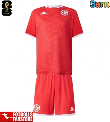 Tunisien Hemmatröja Barn VM 2026 Kortärmad (+ Korta byxor)